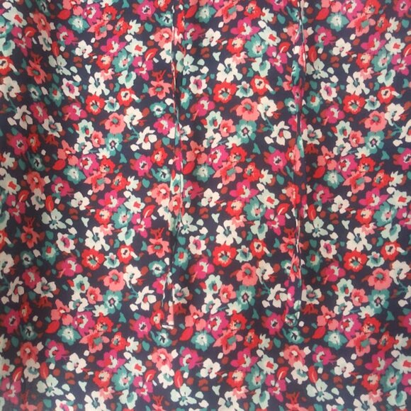Croft & Barrow multicolored floral women's size PXS long sleeve blouse - Picture 4 of 15